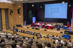 Uroczystość nadania tytułu doktora honoris causa prof. K. Matyjaszewskiemu,